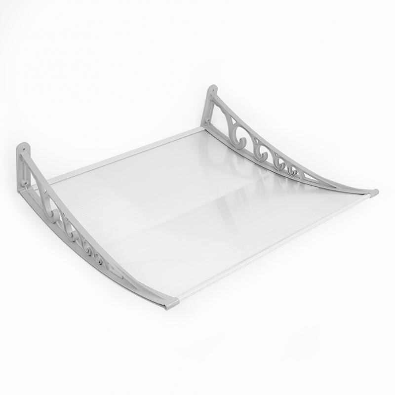 Door Canopy Awning Shelter Porch Front Rain Roof Back Patio Shade Cover Awning Support Outdoor Balcony Bracket Home Gazebos HWC: A 80x120 cm