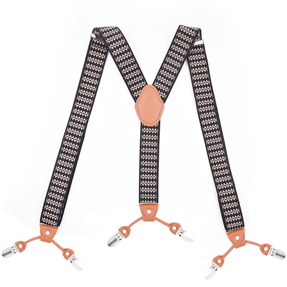 Heavy Duty Big Tall Suspenders for Men Wedding Y-back 3.5cm Wide Adjustable Elastic Trouser Pants Braces Suspensorio Masculino: Style J