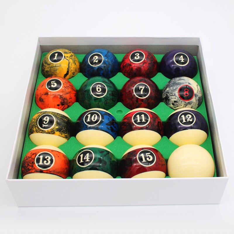 Superieure 2-1/4inch Compelete Marblize Biljart Pool Ball 16x Set vervanging