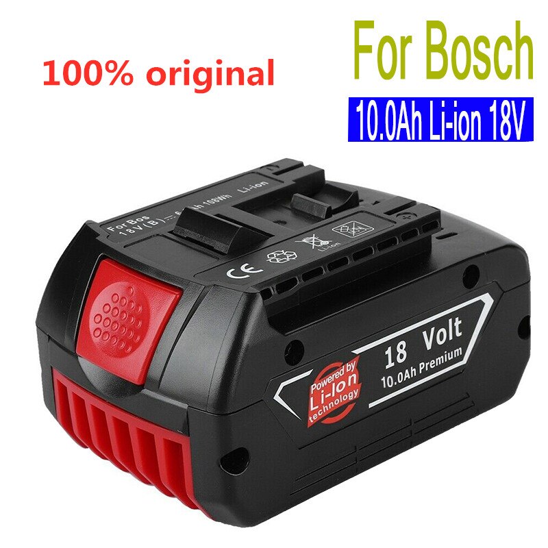 2 Pcs 18V10000mAh Oplaadbare Voor Bosch 18V Batterij Backup10.0A Draagbare Vervanging BAT609 Lampje + 3A Batterij Oplader