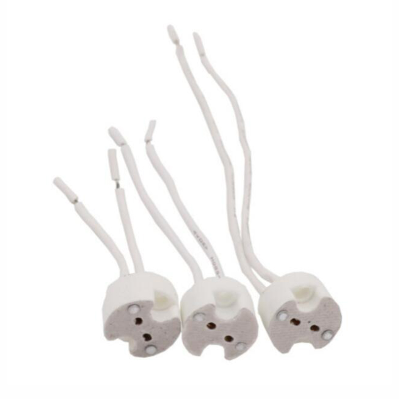 Mr16 mr11 gu5.3 g4 halogen led-pærer holder sokkel keramisk adapter ledningskontakt