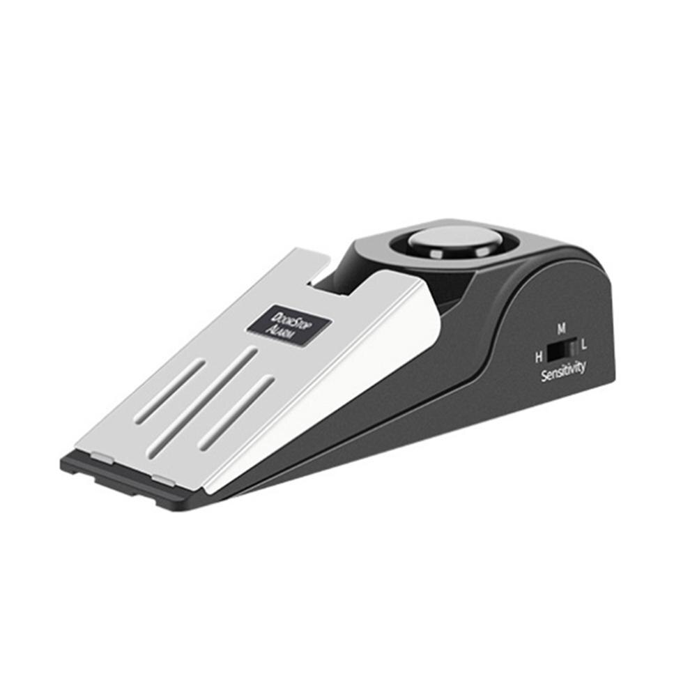 Mini Wireless Vibration Triggered Wedge Shaped Door Stopper Alert Home Security System Door Stop Alarm Block Blocking System