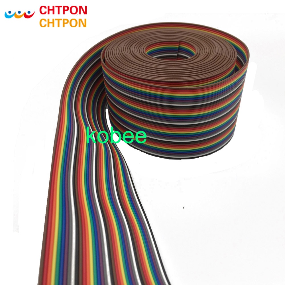 1 M 2 M 3 M 4 M 5 M 10 M 40pin Dupont Draad Vlakke Kleur Rainbow Ribbon Cable draad 1.17mm