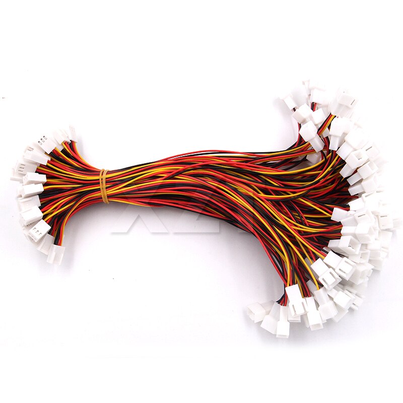 3Pin 2in 1 Wire Female to 2 Male Terminal Y Cable Splitter Power Supply Extension Cable for PC Fan cooling CPU GPU Cooler