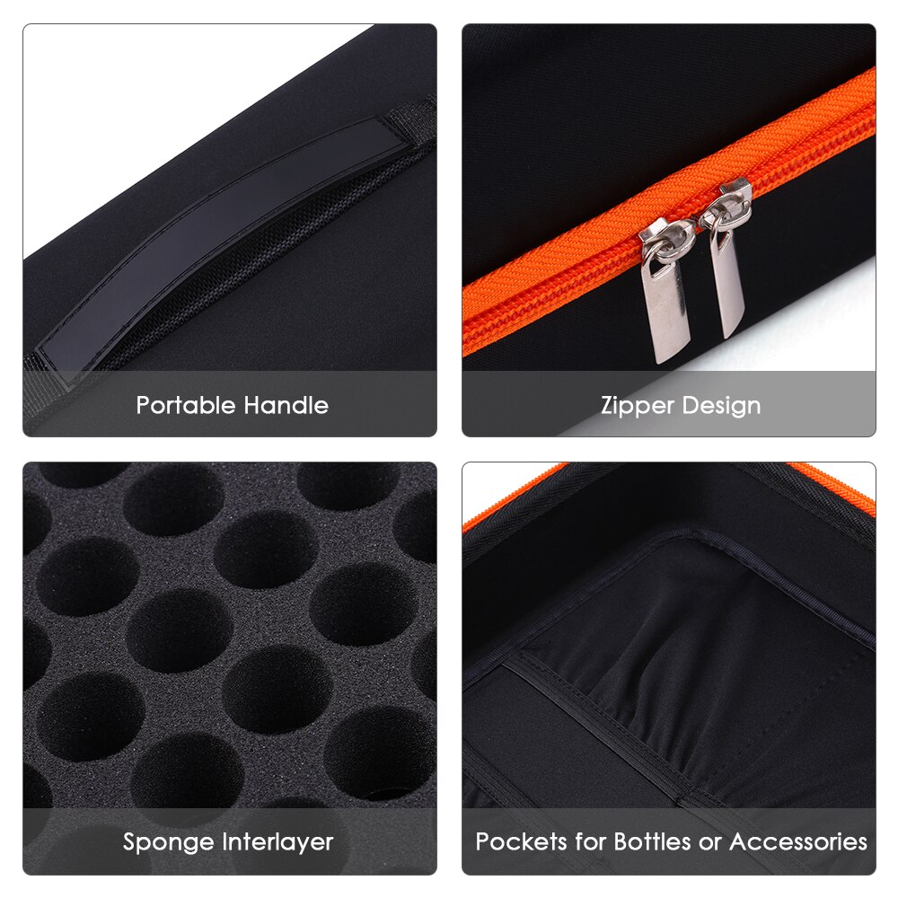 42 essentiële Olie Houder Nagellak Opslag 10/15 ML Flessen Schokbestendig Reizen Carrying Storage Box Case Bag Organizer