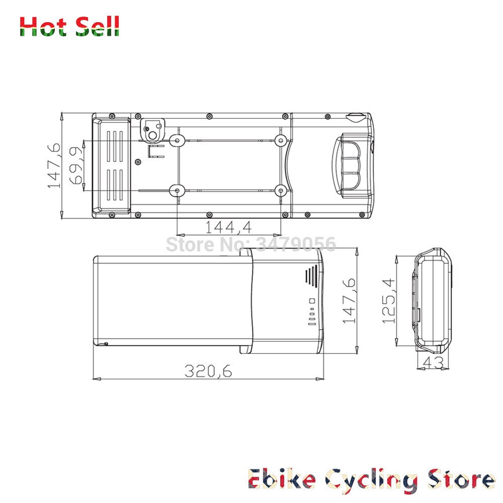 Ansmann-Soporte trasero para bicicleta eléctrica, caja de batería de 24v, 36v, 48V, 40 piezas, 18650 celdas, reparación de reemplazo