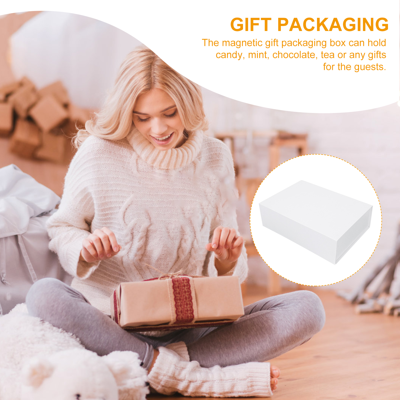 Magnetic Closure Foldable Storage Box Premium Material Container Protective Packaging Boxes Collapsible With Lid For