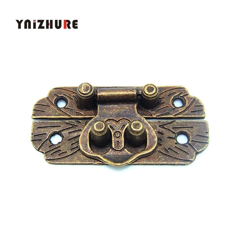 2Pcs 25*48Mm Chinese Kofferbak Vergrendelingen Antieke Houten Doos Sluiting Zinklegering Lock Voor Case Decoratieve accessoires