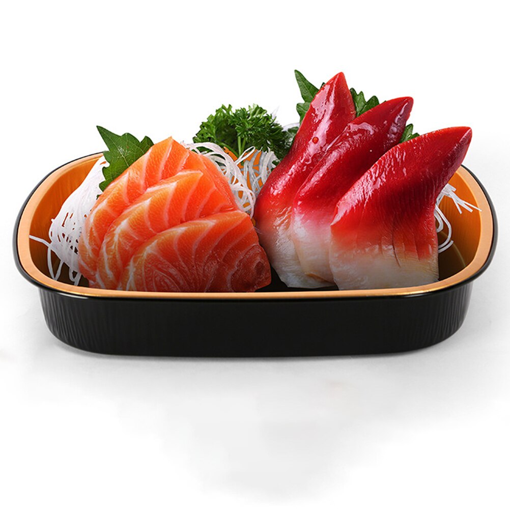 3 Sets Japanese Cuisine Lunch Box Fruit Salad Packing Box Disposable Japanese Cuisine Box Dumpling Packing Box for Restaurant