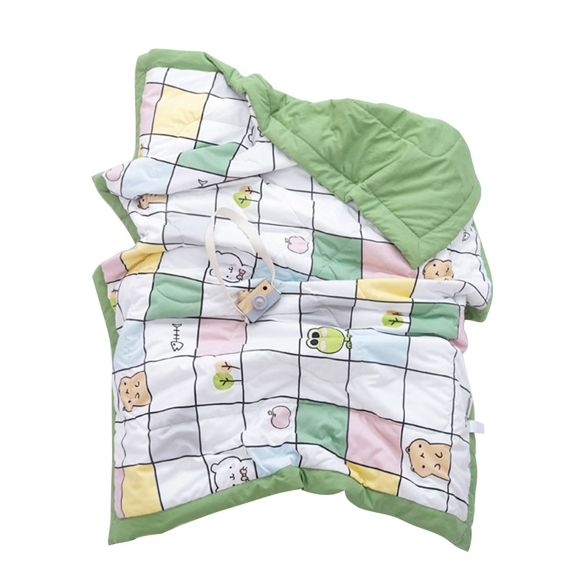 Manta suave y cálida para bebés, colcha de dormir de doble cara para niños y niñas, juego de cama de algodón sólido: 03