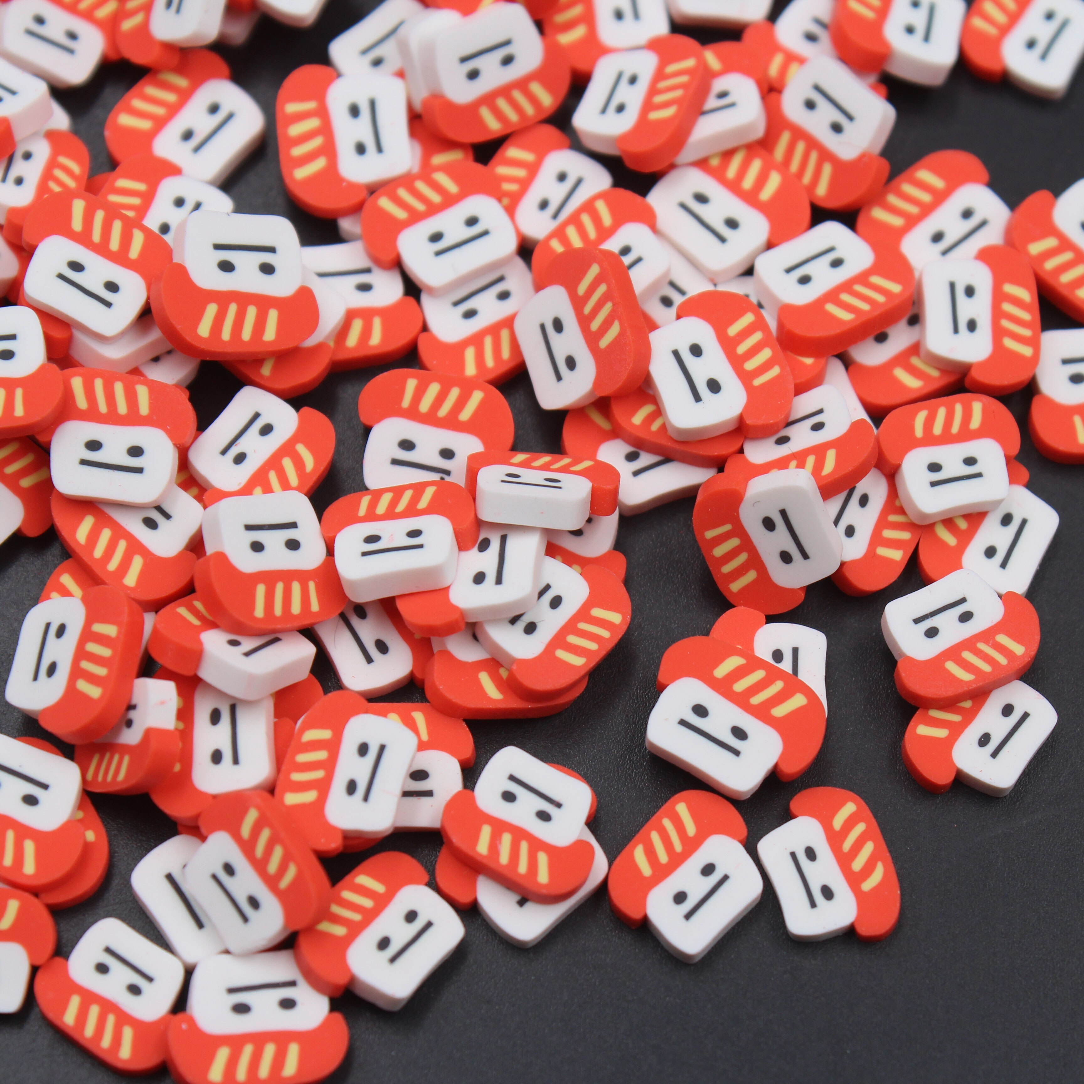 100g/lot Sushi Slices Polymer Clay Cartoon Food Soft Pottery for Toys Decoration DIY Crafts Filler Accessories