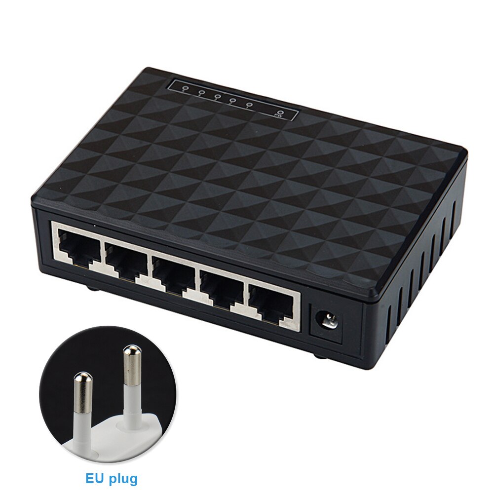 Mini 5-Port Hub Lan Desktop Switch Netwerk Ethernet Adapter Gigabit Uitwisseling: Default Title