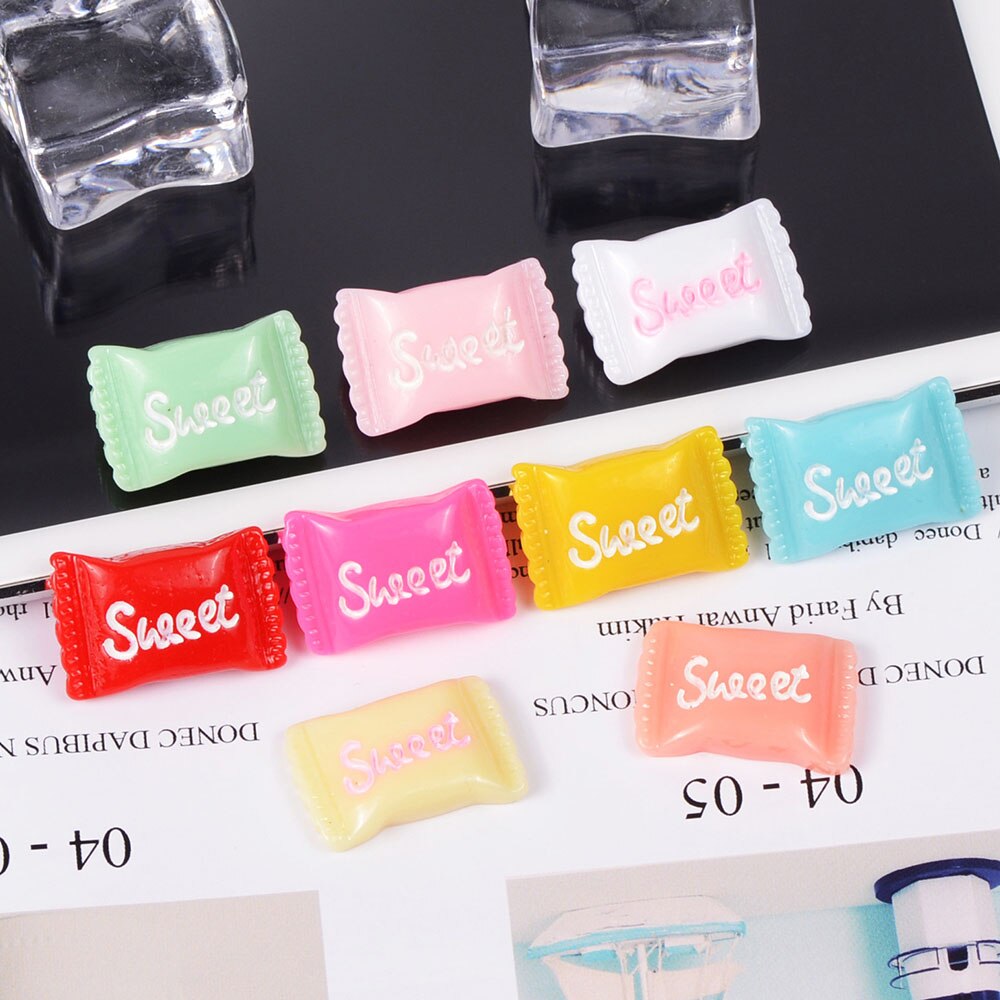 5Pcs Mini Candy Simulated Ice Cream Fruit Kitchen Foods Cute Cartoon Children Toys Phone Case Accessories DIY Decoration Craft