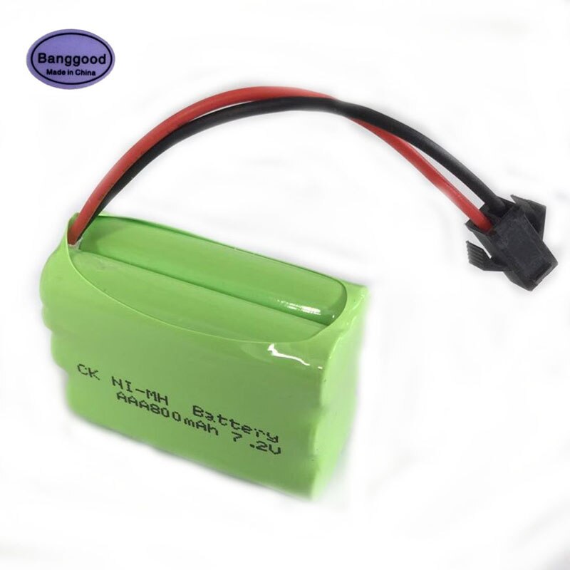Brand Duurzaam dubbeldeks 7.2 V 800 mAh 6x AAA Oplaadbare Ni-Mh RC Batterij voor Afstandsbediening Boot auto Speelgoed met Clip Plug