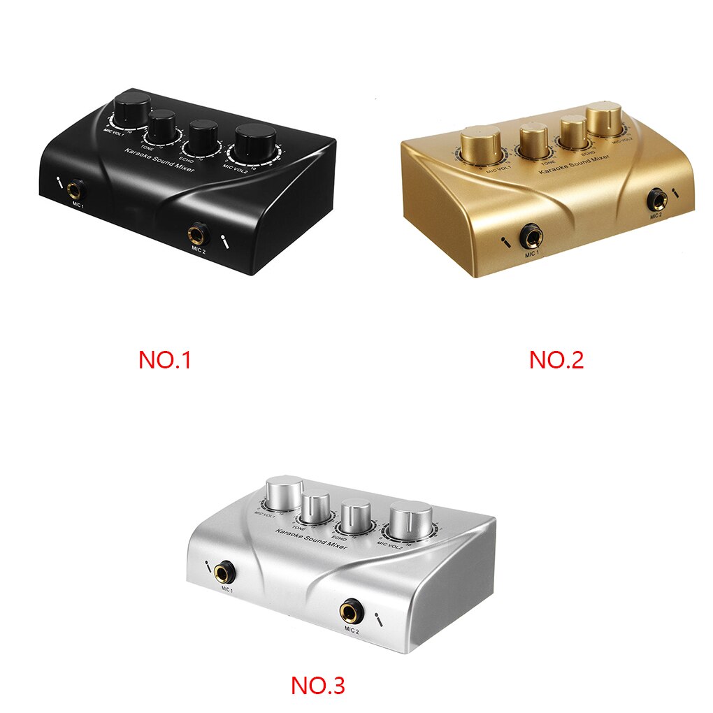 Sound Mixer Dual Mic Inputs Company Stage Home KTV Rooms Digital Karaoke Audio System Machine US Plug