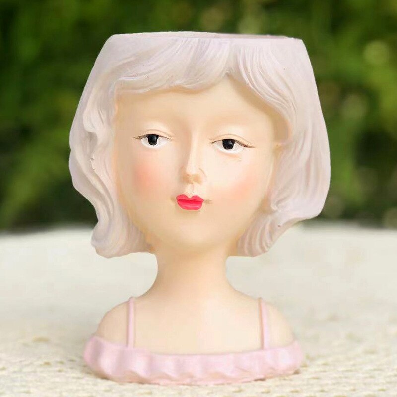 Silikonform Für Beton-Vasen - Menschliches Gesicht Design Für DIY Blumentöpfe