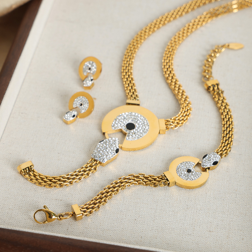 Zware Dikke Lente Ketting Slang Sieraden Set Voor Vrouwen Mode Ketting Fancy Stijl Trendy Accessoires