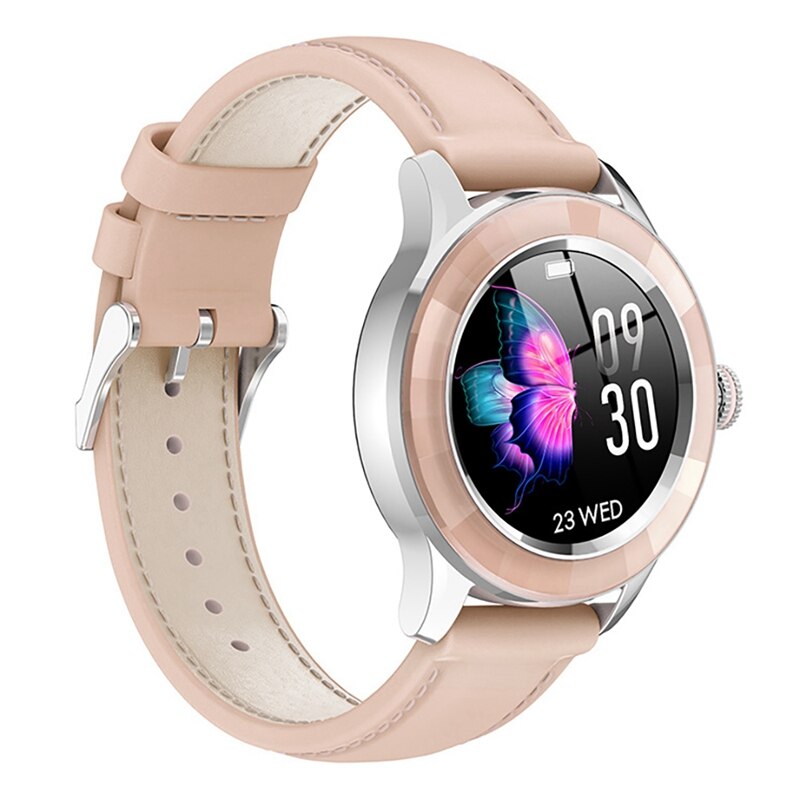 S09 Smart Horloge Waterdicht Hartslag Bloeddrukmeter Bluetooth Controle Vrouwen Horloge Voor Android Ios: Rose Pink