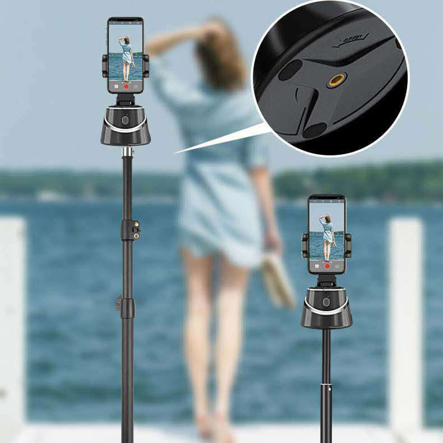 360 Rotatie Face Tracking Smart Ai Gimbal Follow-Up Smartphone Stabilisator