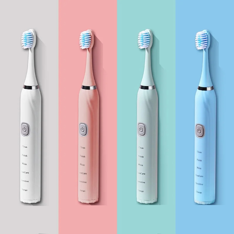 Cepillo de dientes eléctrico, vibrador ultrasónico, blanqueamiento dental, carga rápida por USB, cepillo de dientes sónico recargable, resistente al agua IPX7