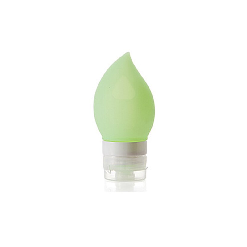 Contenedor de champú en forma de gota de agua, botella de viaje de silicona, champú, Gel de ducha, loción, Sub-embotellado, 75ML: green