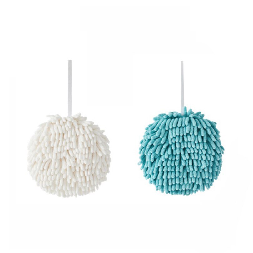 Wipe Hands Towel Ball Super Absorbent Fast Drying Soft To The Touch Prevent Bacterial Growth Health Bathroom Accessories: White Blue