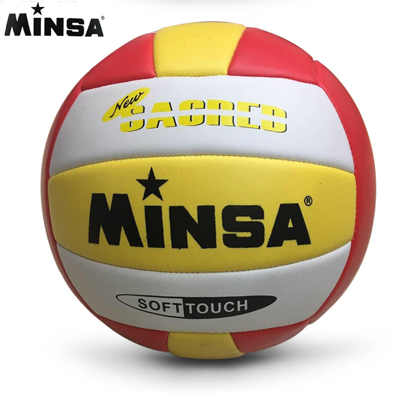 MINSA Retail MVB-001 Soft Touch Volleybal bal,, size5 Volleybal Gratis Met Net Bag + Naald: As the picture VR