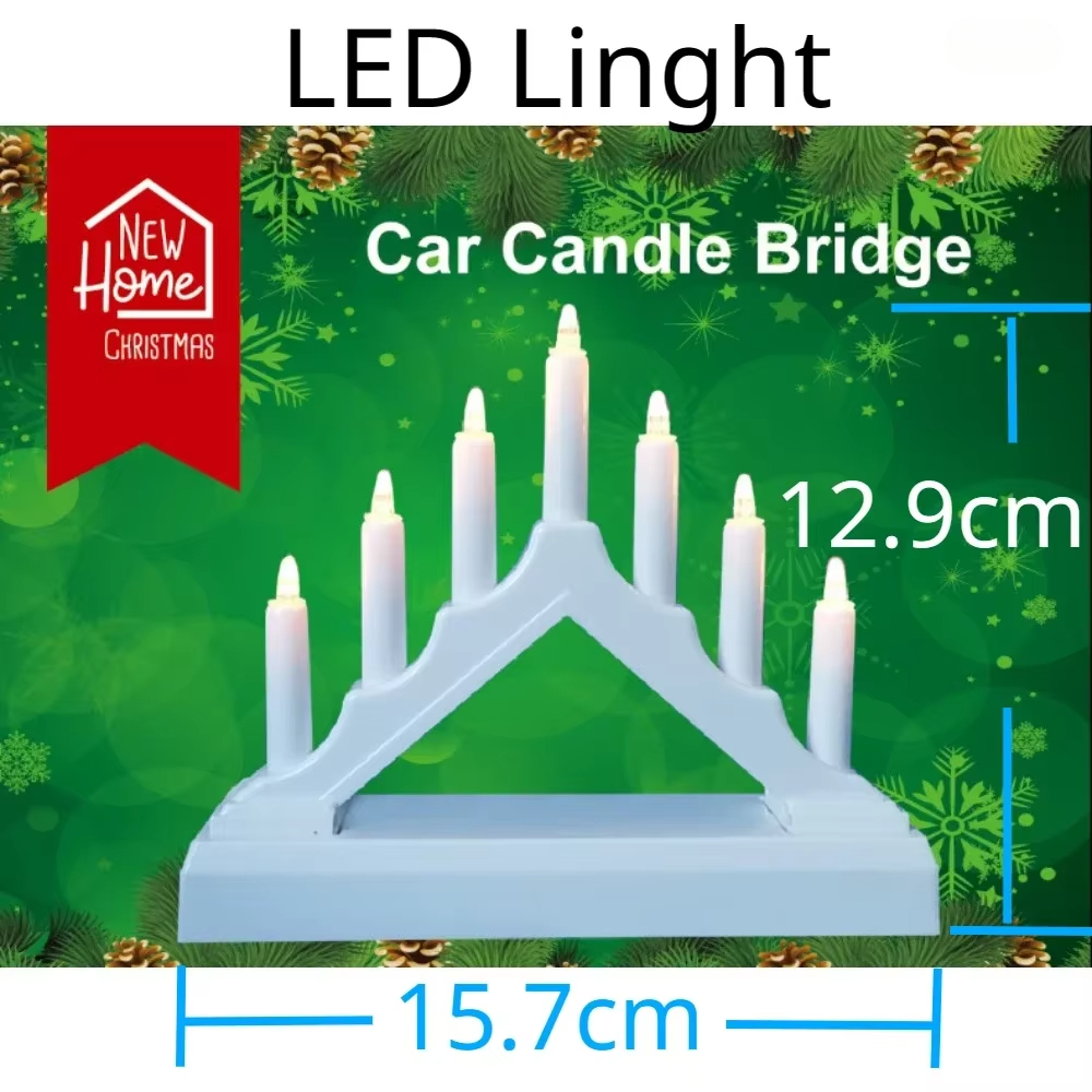 Electric wood Menorah, LED Candlestick 7 branchs, Jewish Sabbath Hanukkah Table Decoration: WHITE
