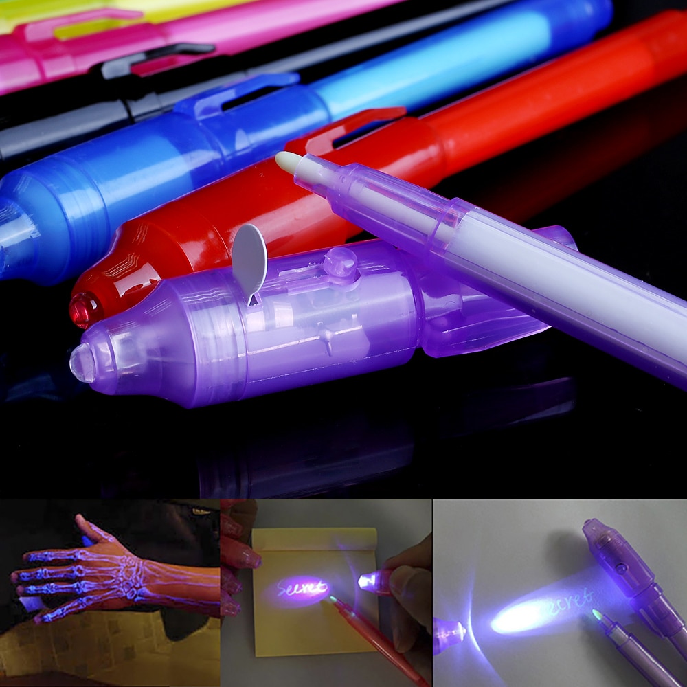 Luminous Light Magic Pen Dark Funny Novelty Gag Light-Up Toys Popular Toys Magic Fidget Pen For Kids Adult Highlighter