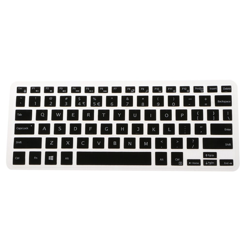 English Silicone Keyboard Skin Cover for Dell XPS13 9350/9360 Black