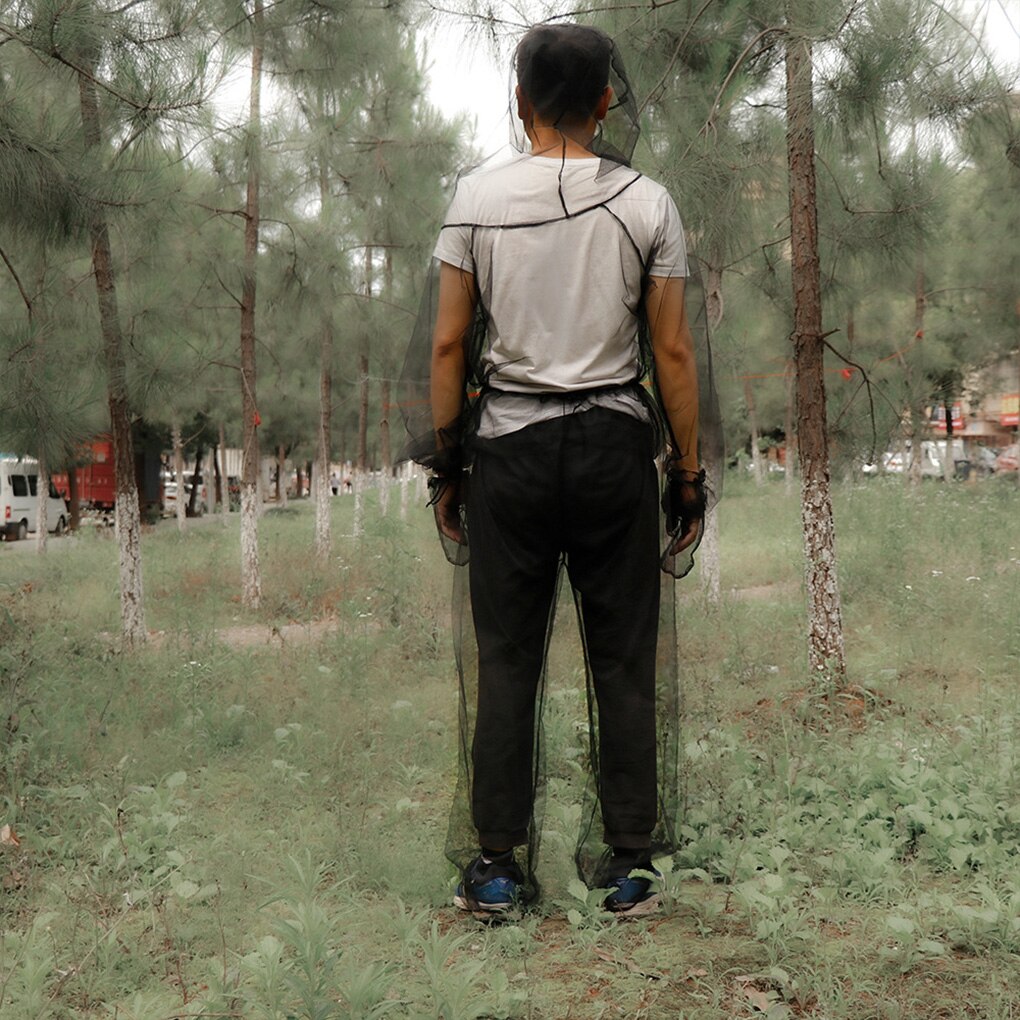 Anti-insect Clothes Breathable Outdoor Adjustable Hooded Suit Netting Quick Dry Insect 170-190cm Height Skin Protector