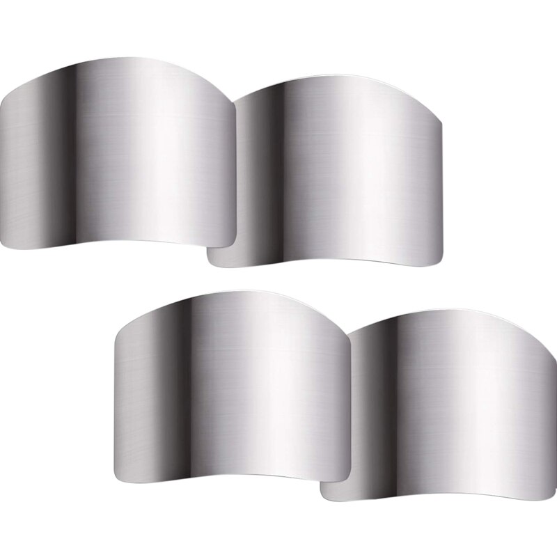 4 Pack Stainless Steel Finger Guard Finger Protector Safe Knives Guard Chop Safe Slice Kitchen Tool For Dicing and Slicing in Ki: Default Title