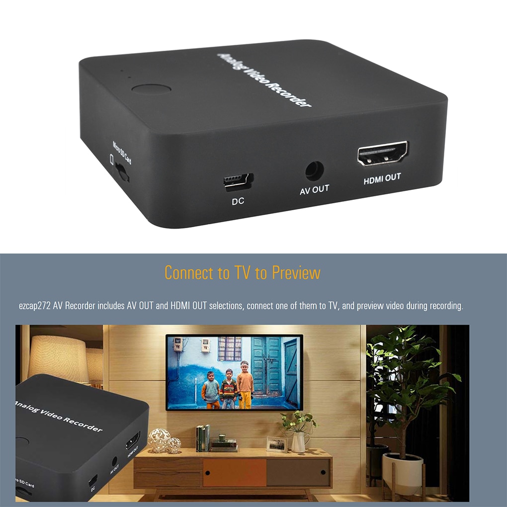 Digital Video Recorder Converter USB 2.0 Recording Grabber Video Camcorder Tapes Transfer Tool
