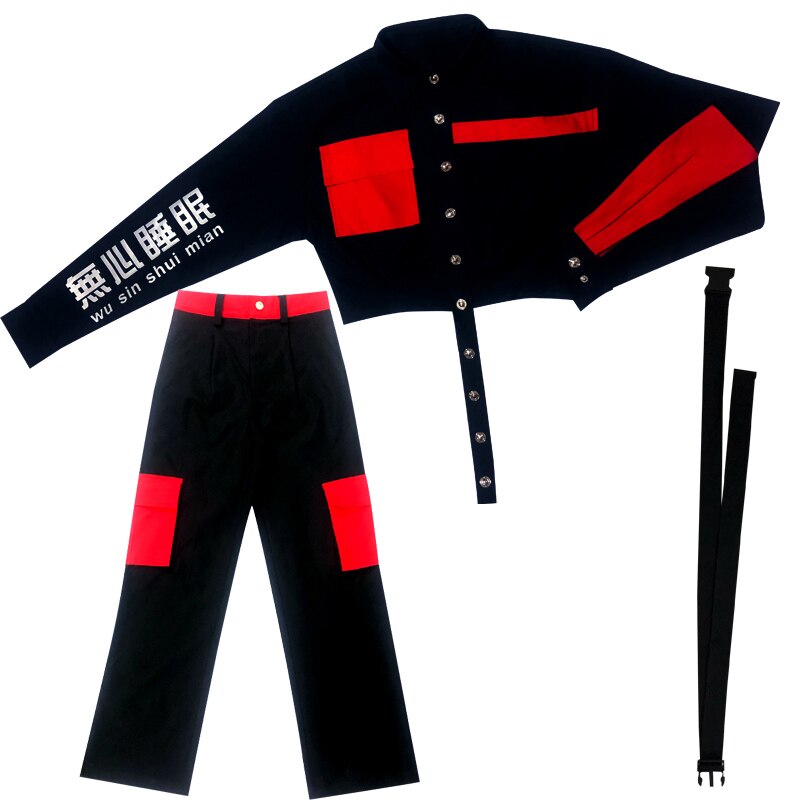 Hip Hop Costumes Female Jazz Team Performance Clothing Adults Street Dancing Stage Wear Loose Overalls Suit Rave Outfits DN4647