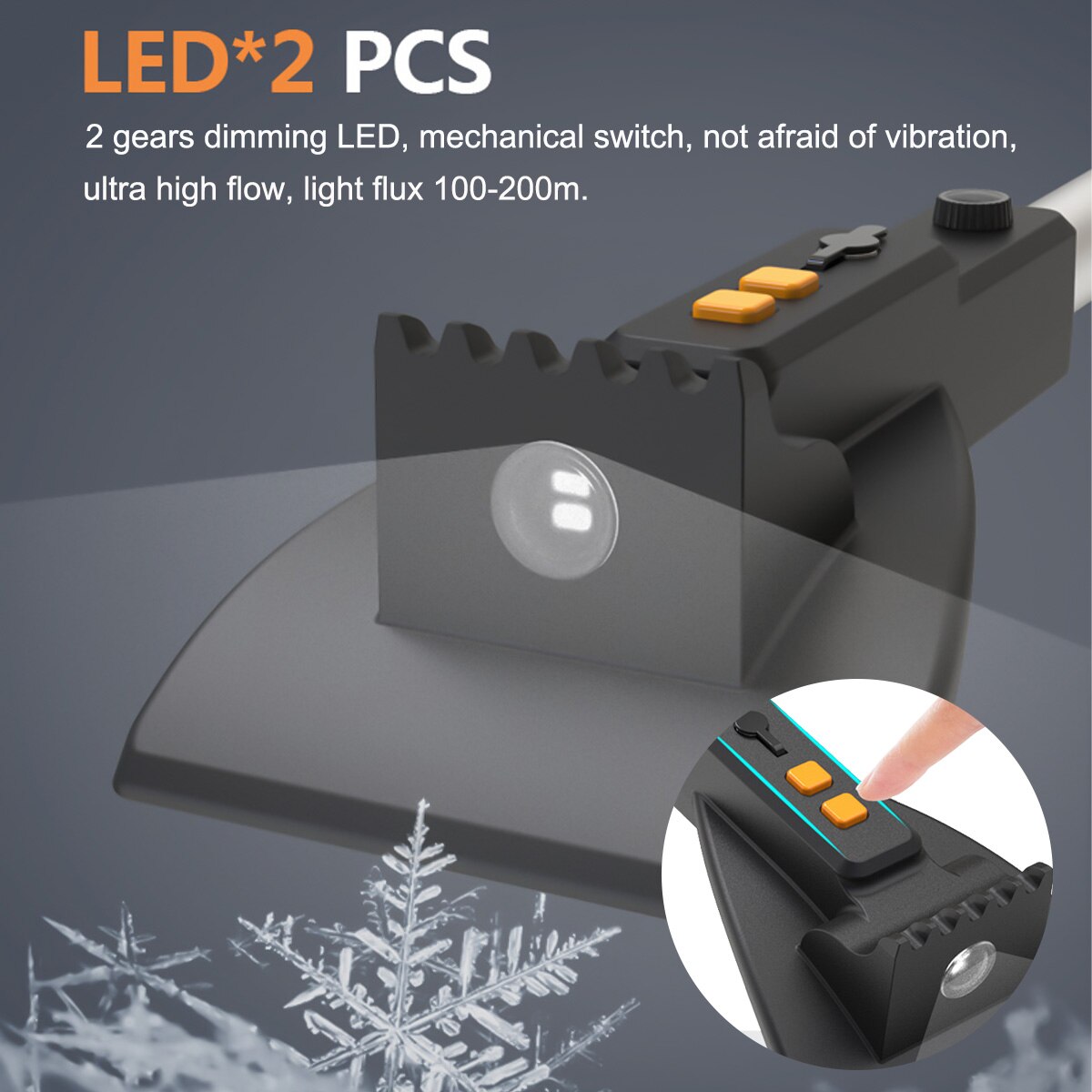 Auto Schnee Entfernung Schaufel Schnee Besen EVA Erweiterbar &Ampere; Drehbare Schnee Pinsel Eis Schaber Schnee Reinigung Werkzeug mit LED-leuchten 제설 제설