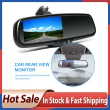 4.3In DC12V Car Rear View Mirror Monitor Display With Bracket Mount PAL/AUTO/NTSC Signal System Support VCD/DVD/TV/GPS