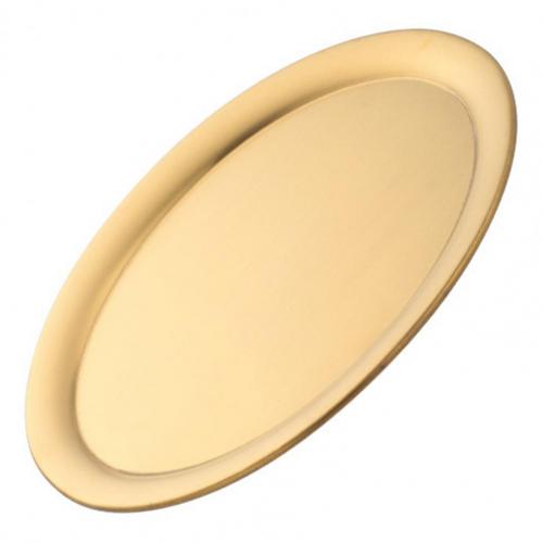 Unique Processing Stainless Steel Snack Dessert Dining Plate Family Party Supplies: Golden