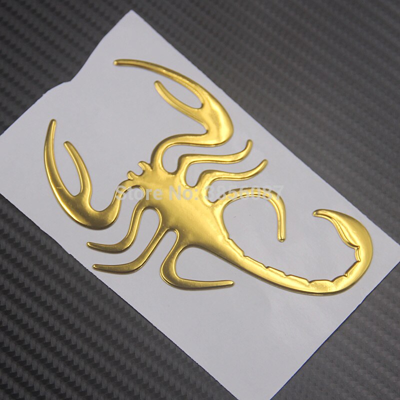 FASP Car Motorcycle Sticker Simulation Animals Bumper Retrofit Stickers Scorpions Golden silver and red