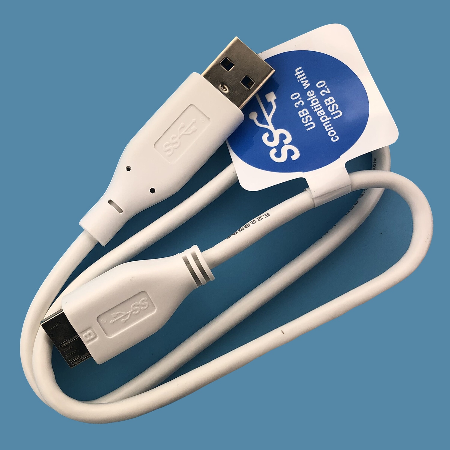 Ekte usb 3.0 to micro usb 3.0 hdd-stasjonskabel for wd my passport trippelskjermet 45cm i hvit
