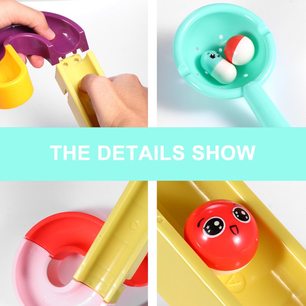 1 Set /11pcs Bath Toys Plastic Adorable Funny Bathtub Toys Water Track Bath Toys Track Assembly Toy for Kids Children