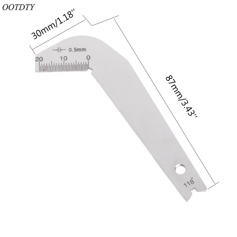 OOTDTY Bit Pattern Drill Template Gauge Welding Inspect Tool Weld Drill Bit Measurement