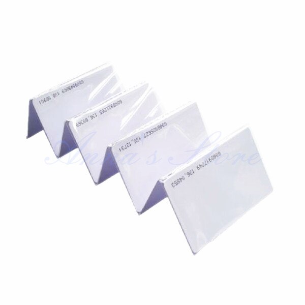 100 unids/lote TK4100/EM4100 tarjeta en blanco fina pvc RFID 125 KHz 18000-2 Chips de tarjeta inteligente