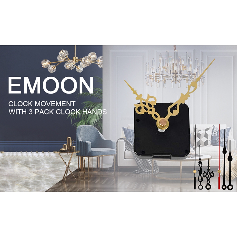 2Pcs Silent Quartz Clock Motor Kit Movement Mechanism with 4 Pairs of Hands DIY Clock Parts Repair Replacement CNIM