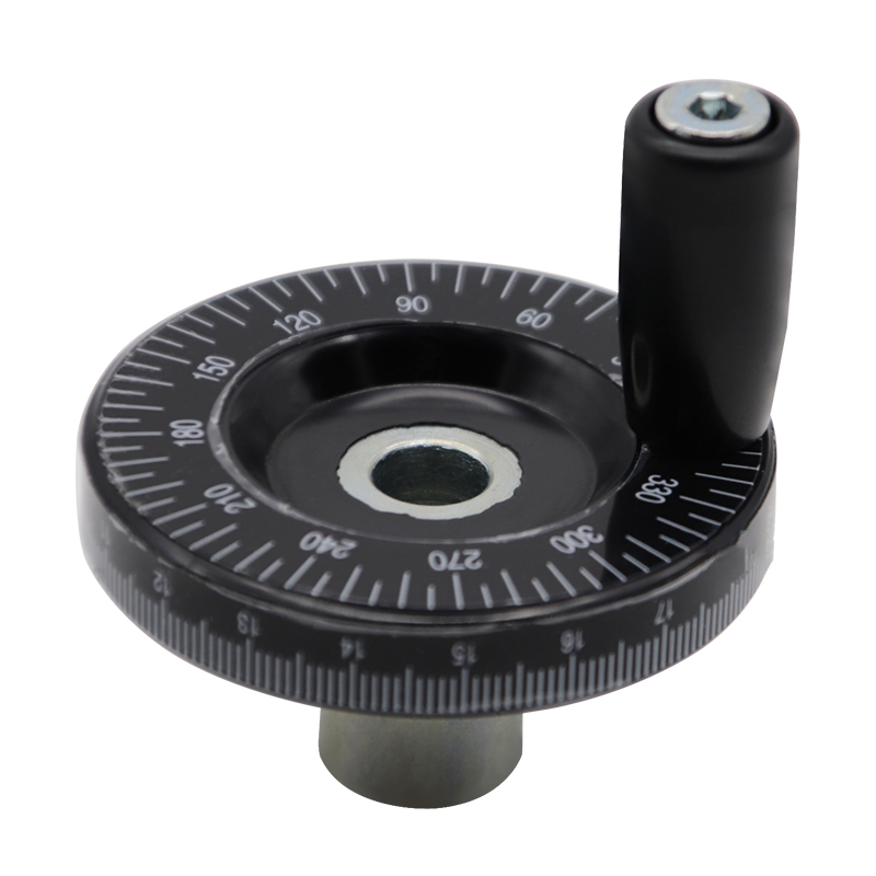 63mm Hand Wheel with Bakelite Handle, Dual Scales Revolving Handle Hand Wheel for Milling Machine, Lathes, Grinders