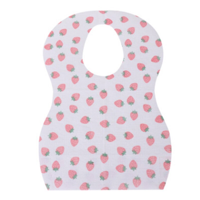 20 stuks wegwerp slabbetjes van niet-geweven stof voor kinderen, schattige slabbetjes voor jongens en meisjes, papieren slabbetjes voor baby's, verzorgingsproducten voor baby's en babyaccessoires: Rode aardbei