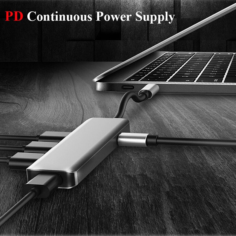 Type C Naar HDMI USB 3.0 RJ45 VGA Opladen Adapter Converter USB Type-c Docking Station USB-C HUB voor macBook Samsung Galaxy Note8