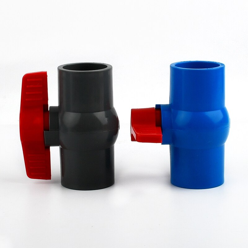 1PC 20~110mm PVC Pipe Socket Ball Valve Aquarium Fish Tank Connectors Fittings Garden Irrigation System Adapter PVC Ball Valve