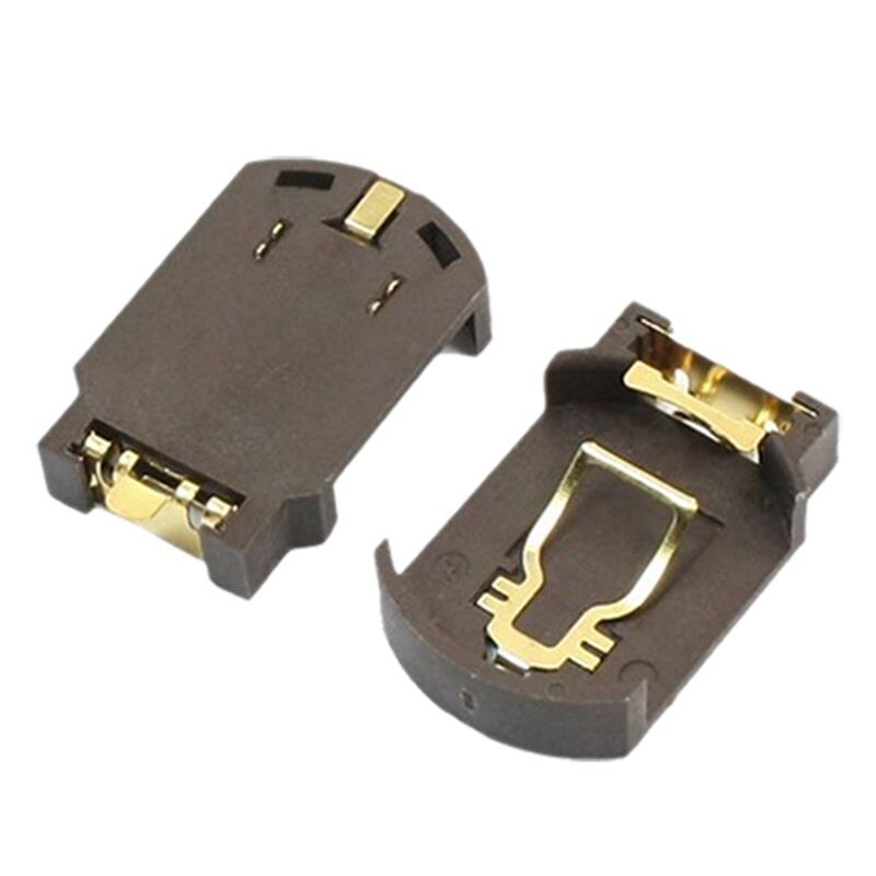 10 x cr2032 kunststoff-knopfzellenbatterie-sockelhalter für smd-smt-kaffee