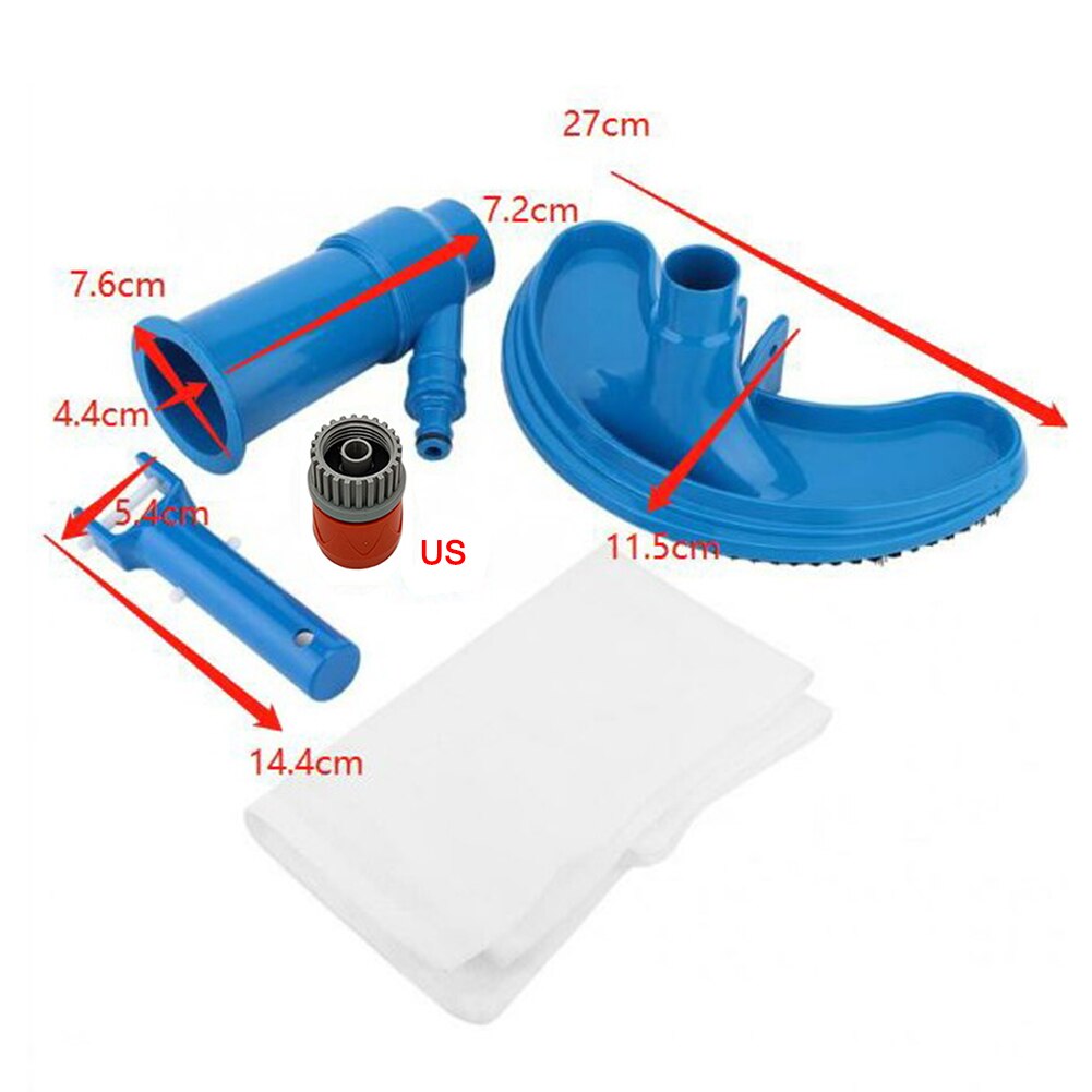 Eu us swimming pool vacuum cleaner cleaning disinfecting tool set suction head pond fountain spa swimming pool vacuum cleaner brush