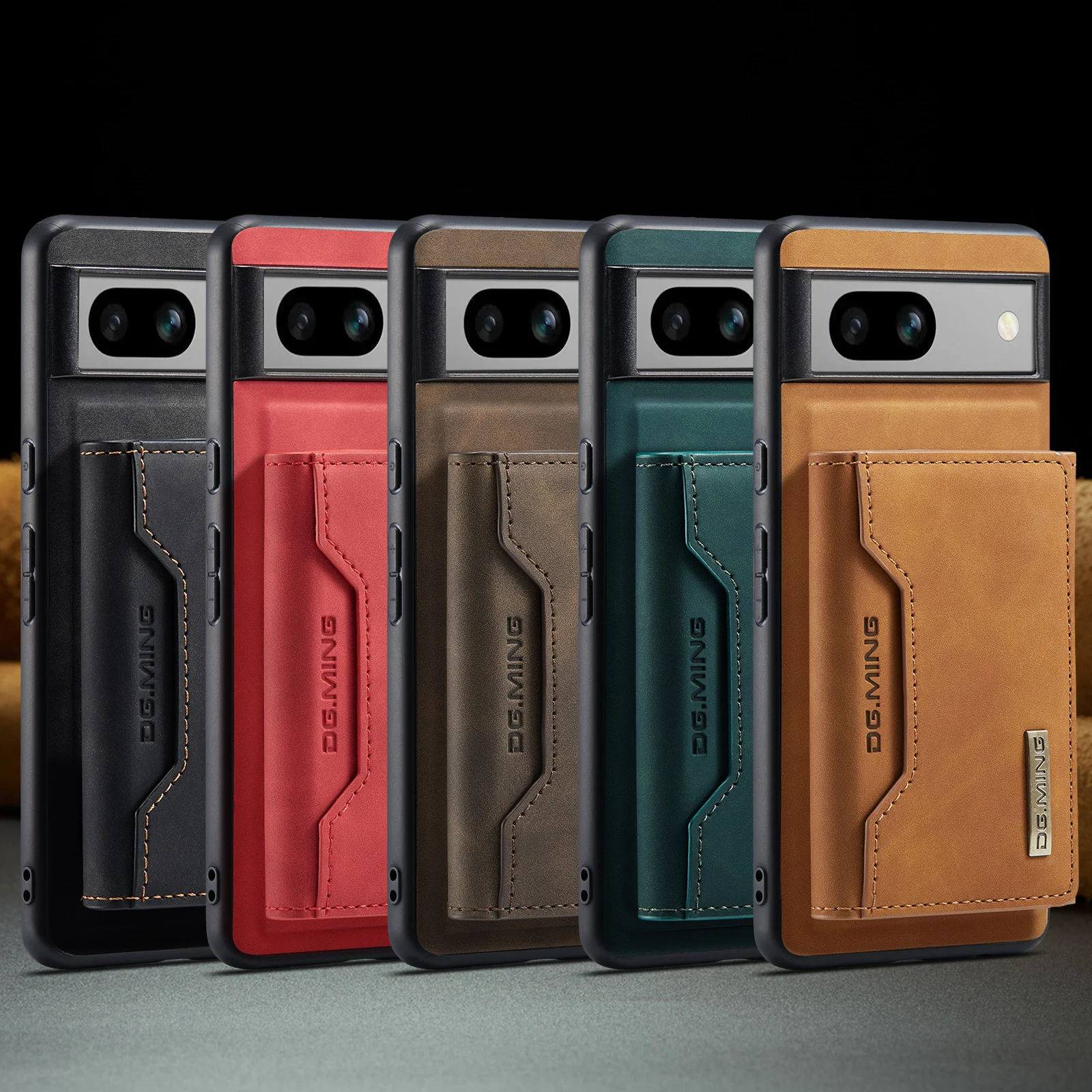 Magnetische portemonnee kaarten Solt lederen tas voor Google Pixel 9 Pro XL 7A 8 7 Pro Pixel 7 6 Pro in 1 afneembare zaktas folio cover